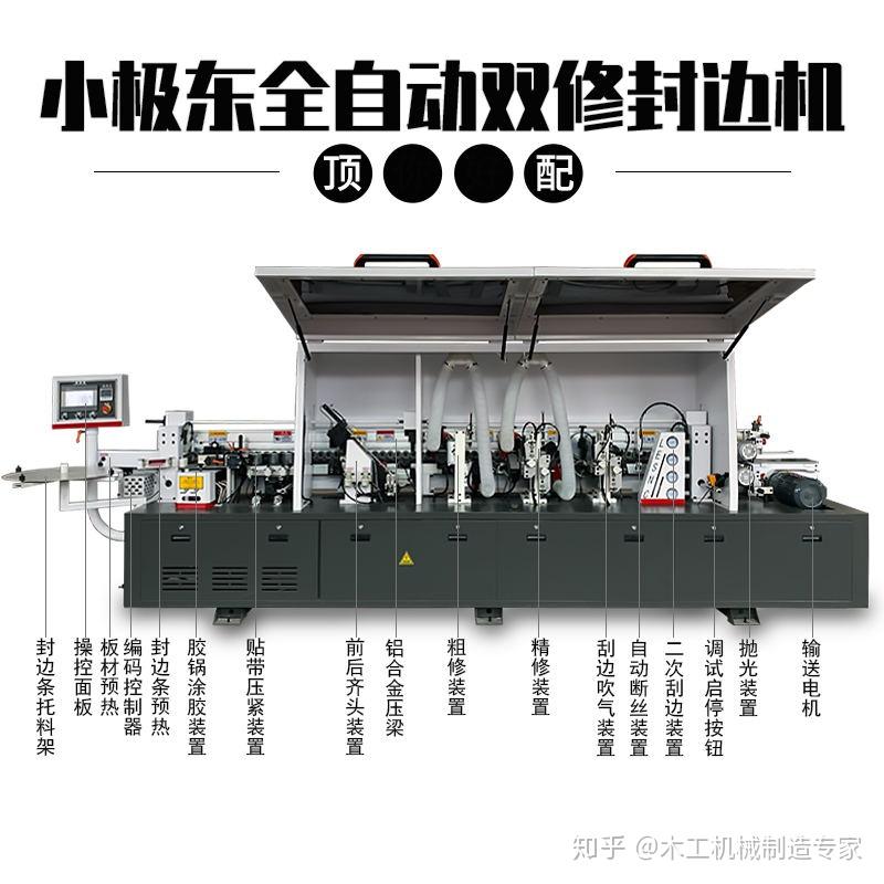 全自动双刮边气动调刀仿形跟踪封边机