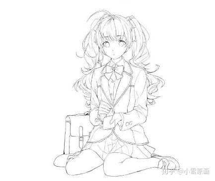 插画学习 q版日系插画临摹线稿素材 知乎