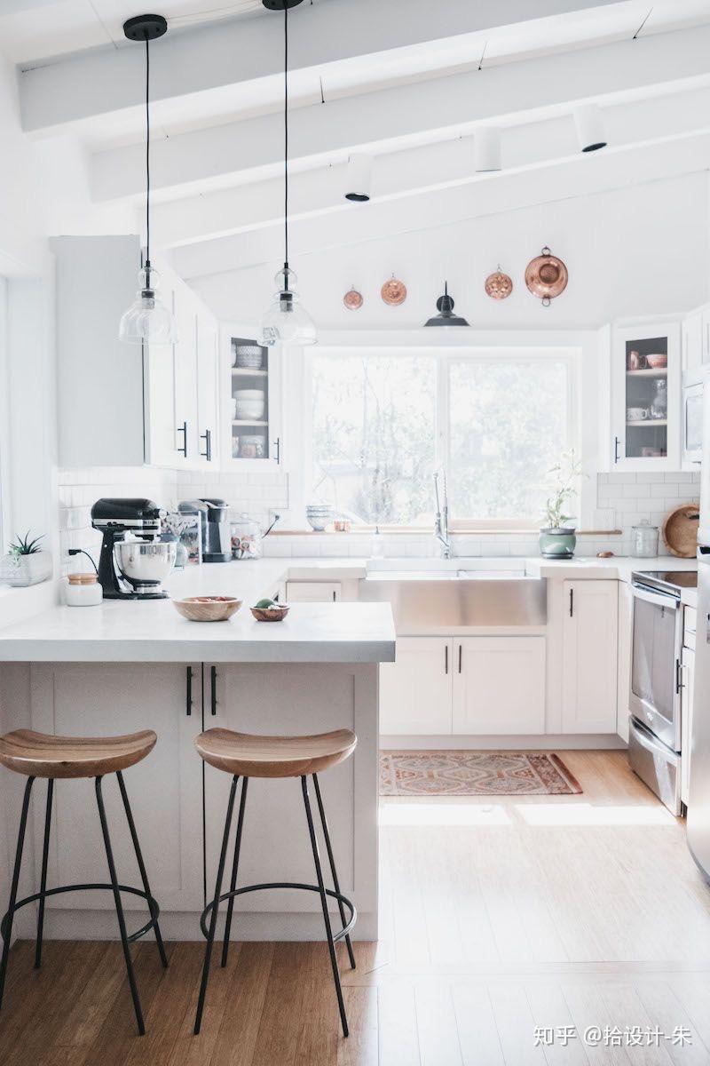 厨房吧台#日式装修#北欧风格#ins风装修#原木设计#餐厅吊灯#公众号