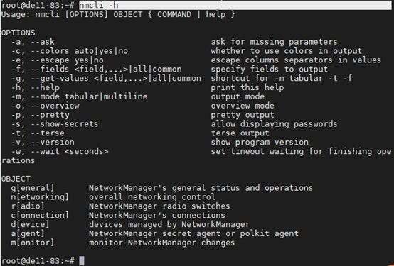 Networkmanager nmcli 
