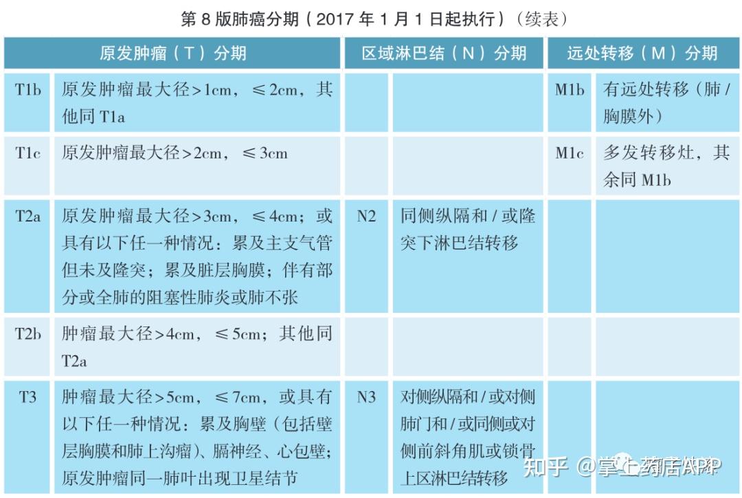 肺癌分期tnm第9版图片