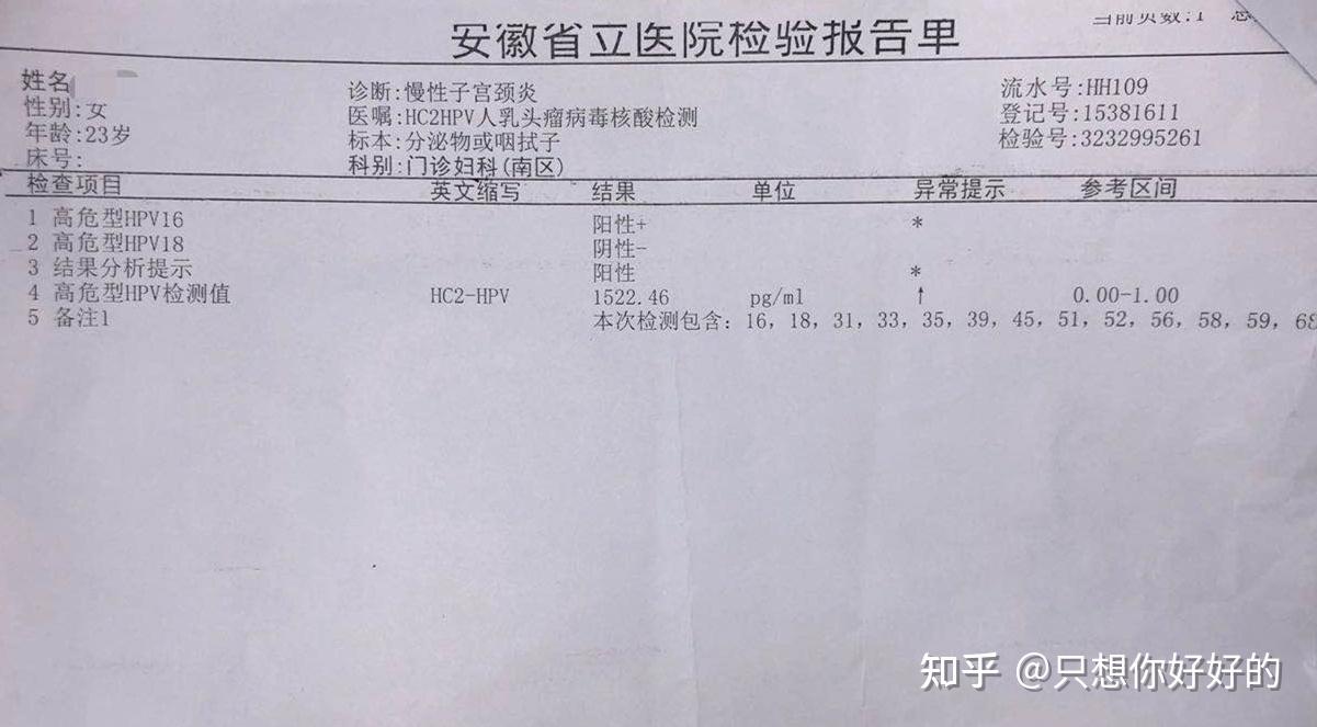 妇检报告单怎么看系列四hpv检查报告怎么看