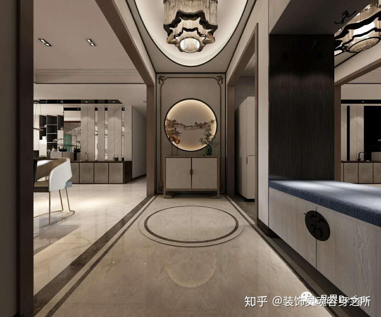 将时尚,高端,大气融合在一起的新中式走廊 - 知乎