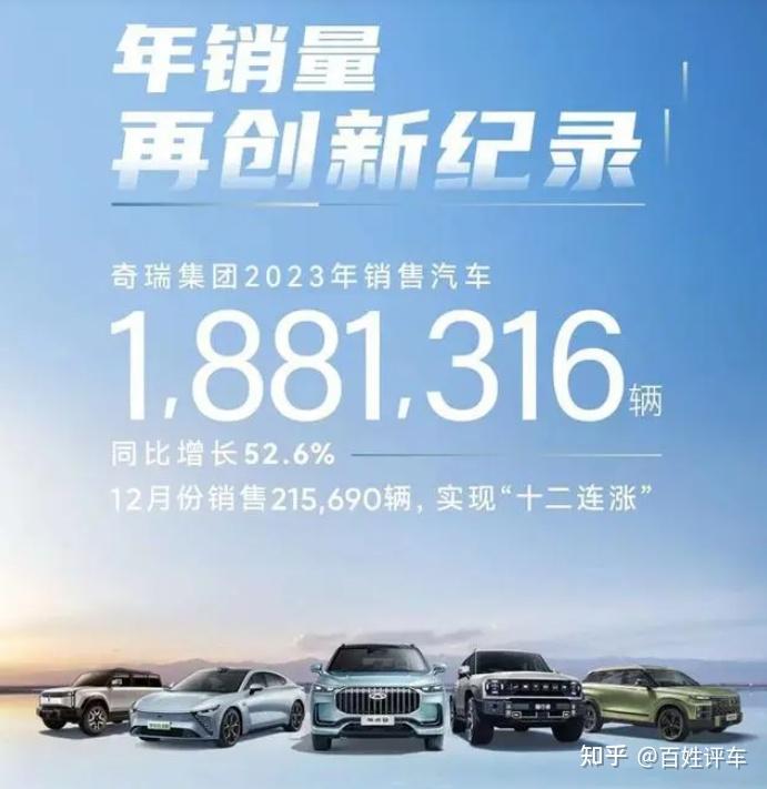 延续2023年的强盛势头,q1销量远超大盘,奇瑞正在王者归来