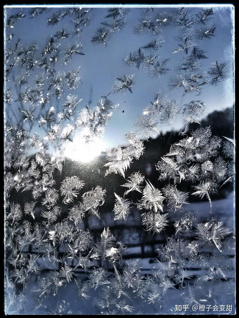 冬天的窗户霜花图片