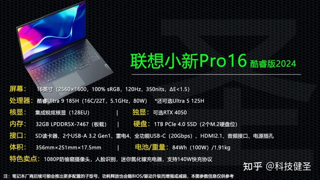 小新pro16升级酷睿ultra9处理器80w功耗释放媲美游戏本