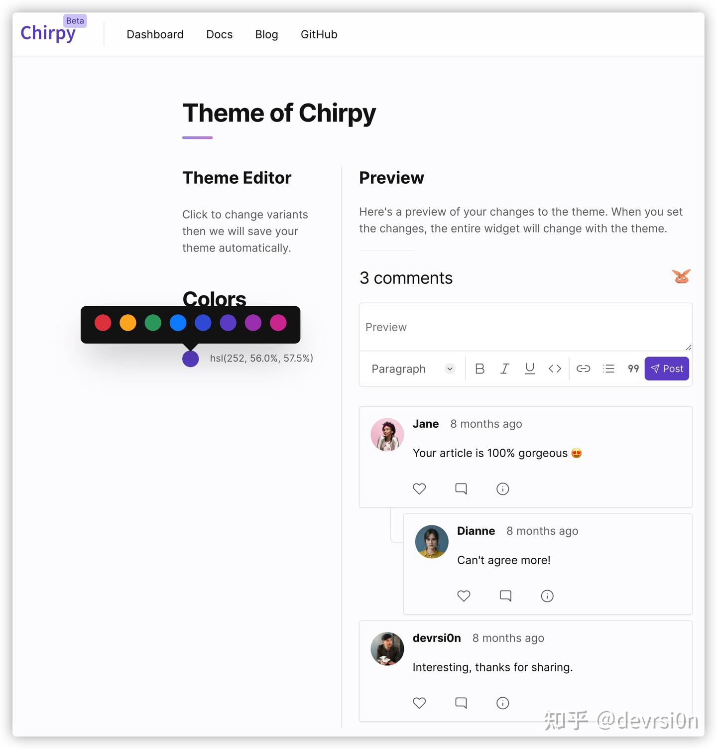 Whispy Js 开源了我独立开发的 Next.js 评论组件 SaaS 🔥 🚀 - 知乎