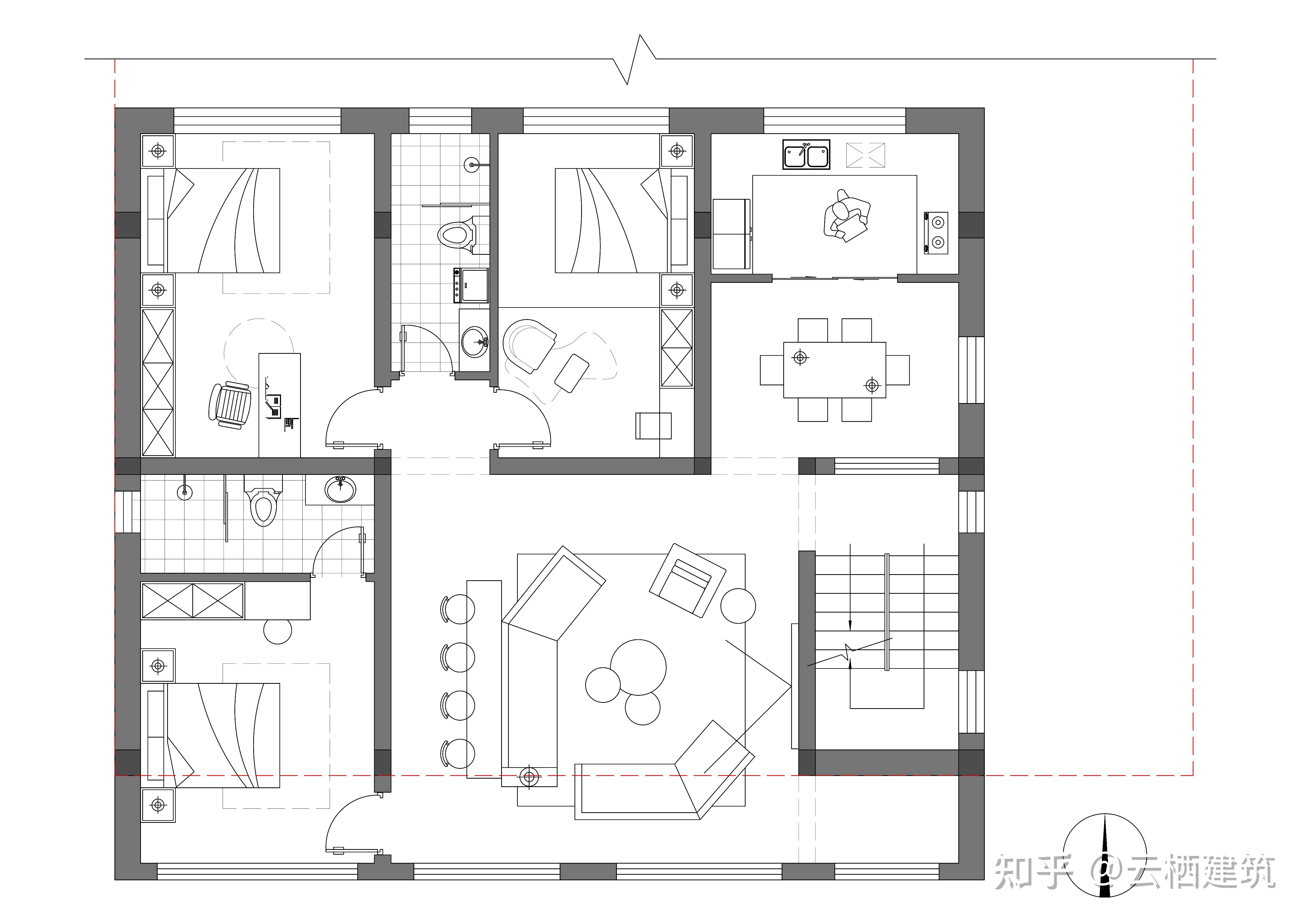 有没有1212方正三层自建房平面图