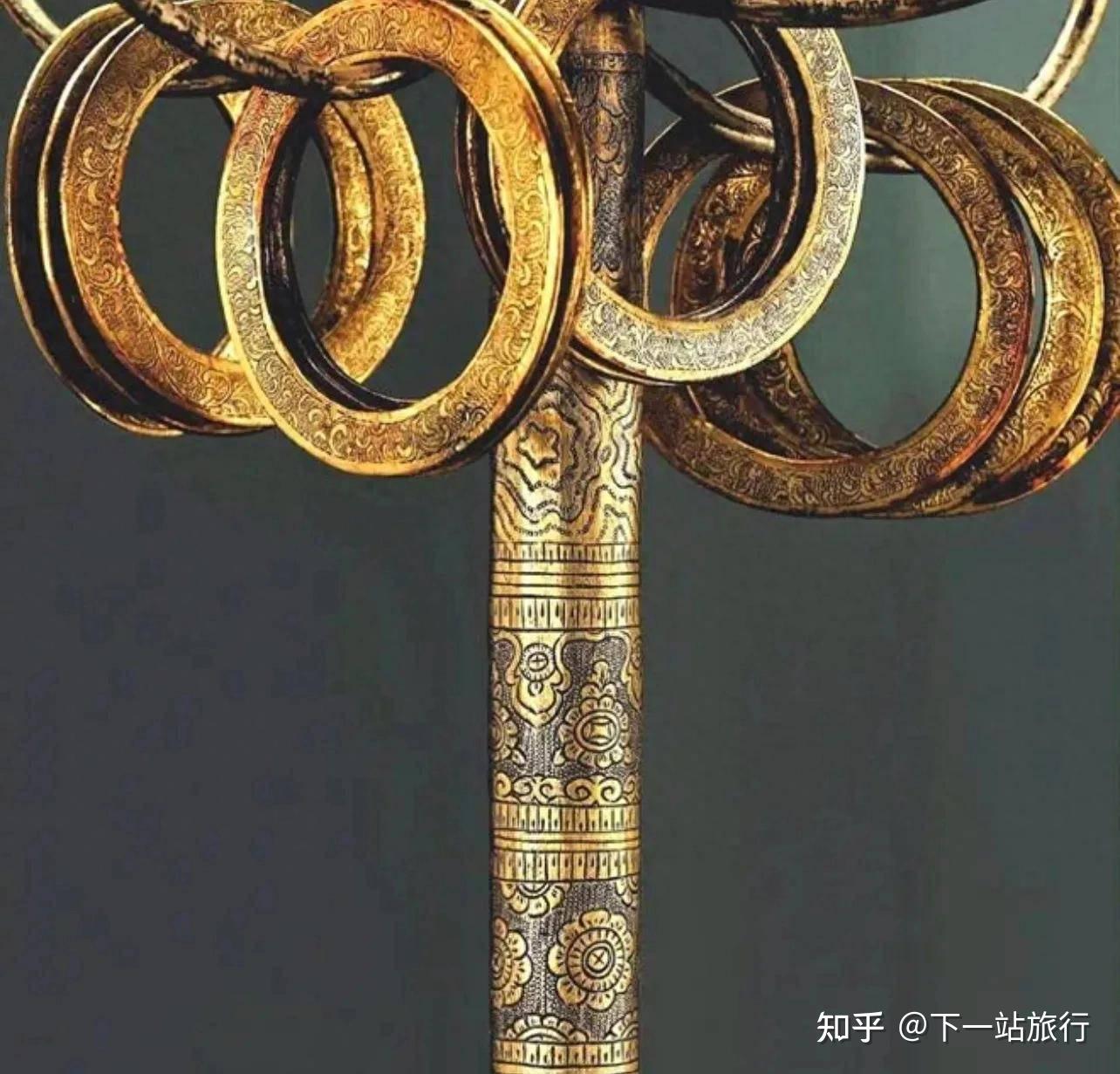 世界禅杖之王·法门寺博物馆银金花双轮十二环锡杖 - 知乎