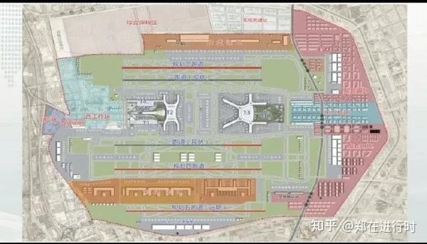 新郑机场平面分布图图片