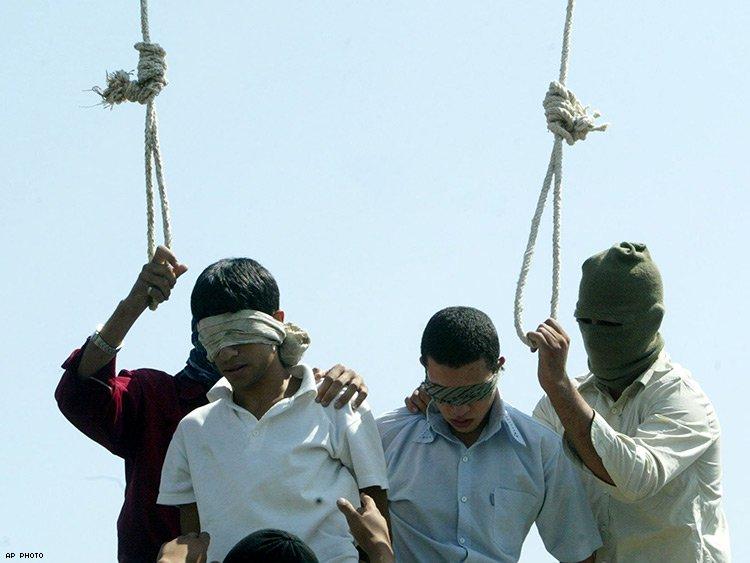 伊朗少年被绞死图片
