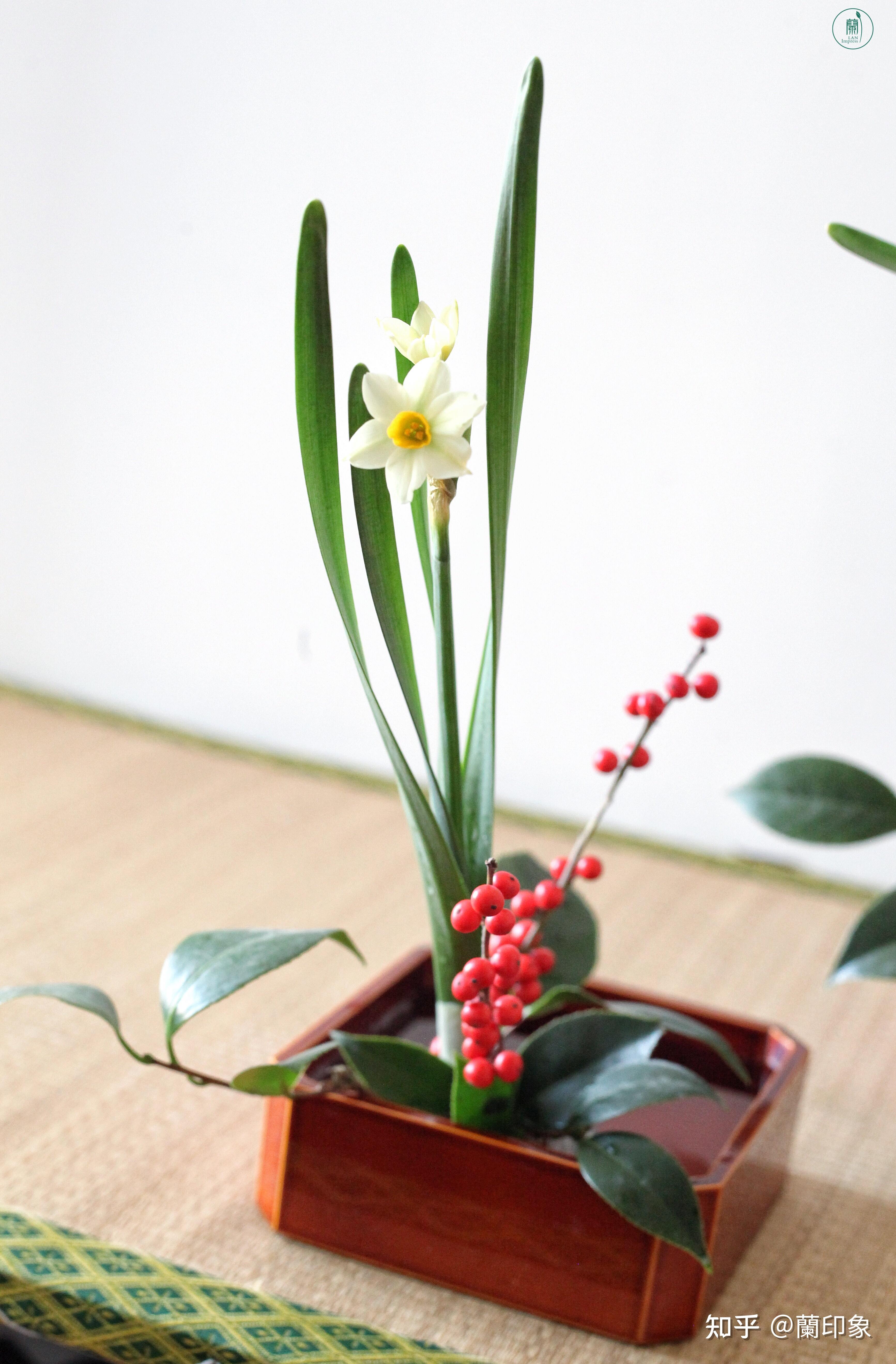 日式小原流花道草长莺飞二月天