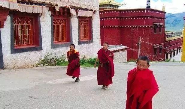 的僧人虔诚地守护着这一方土地△2018年4月理塘长青春科尔寺(photo by