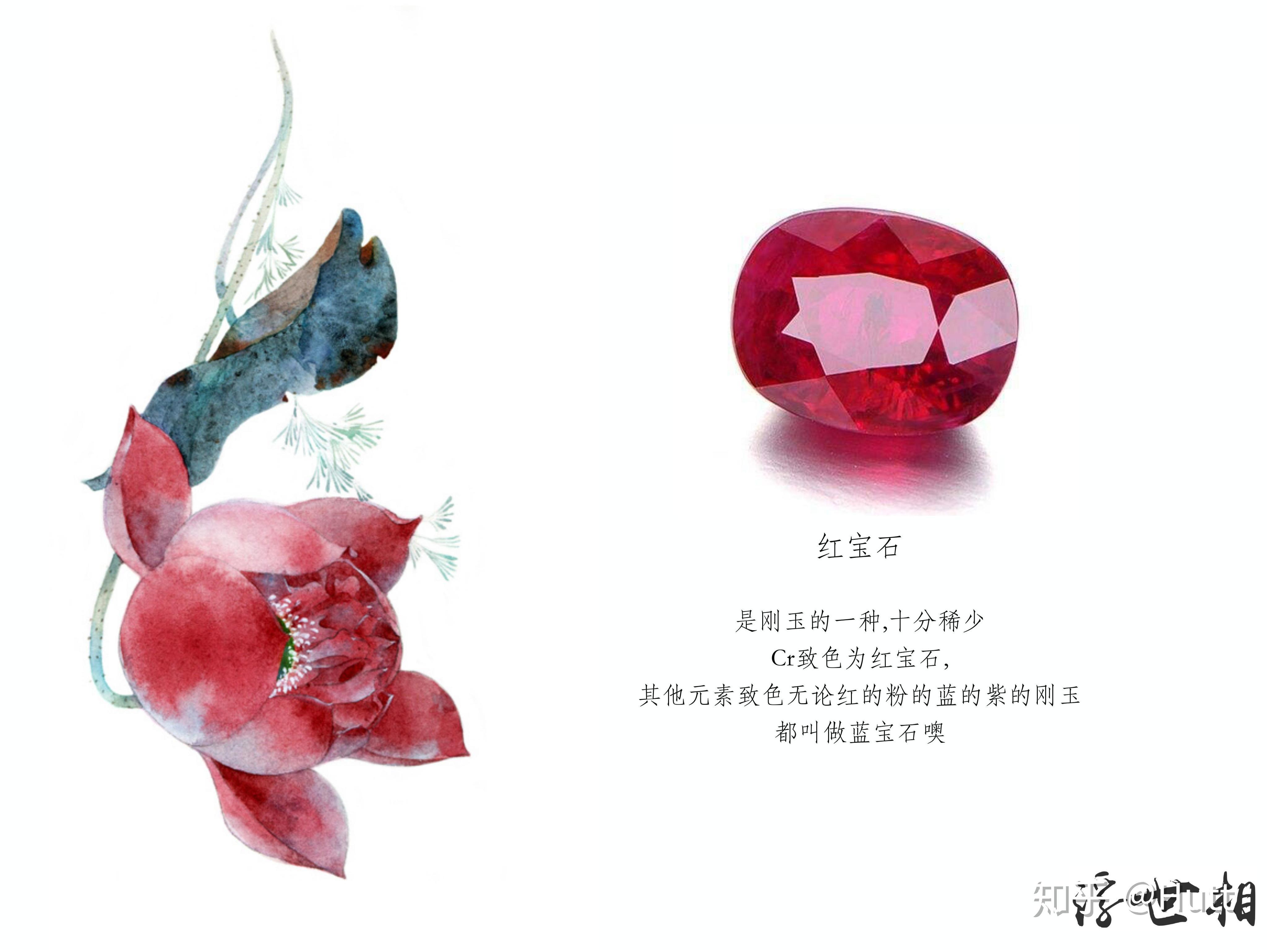 手绘彩色宝石图集