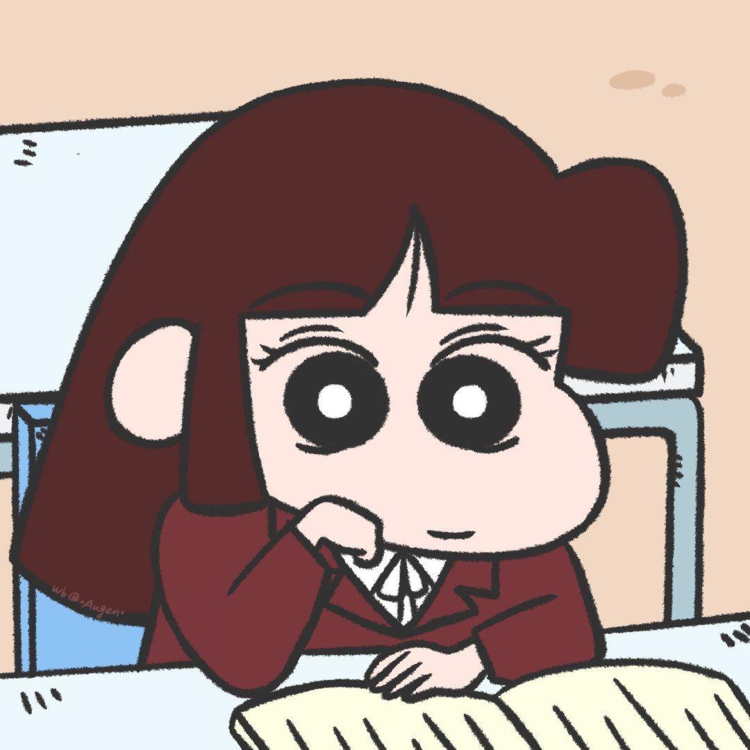 各位有蜡笔小新小爱的头像吗