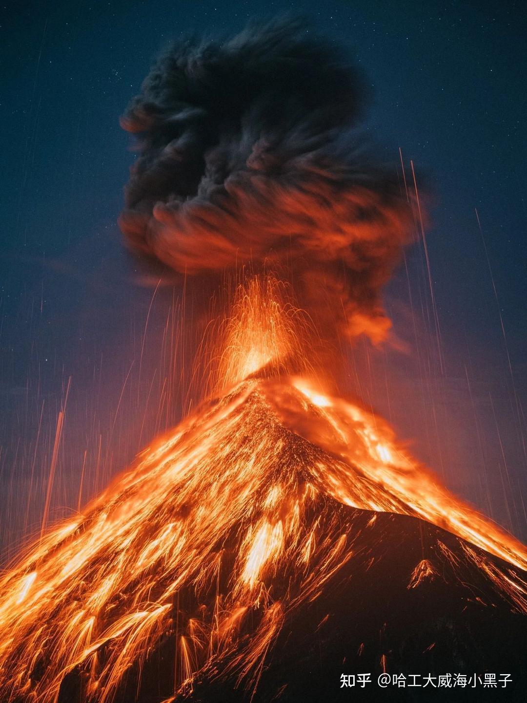 长白山天池火山爆发图片