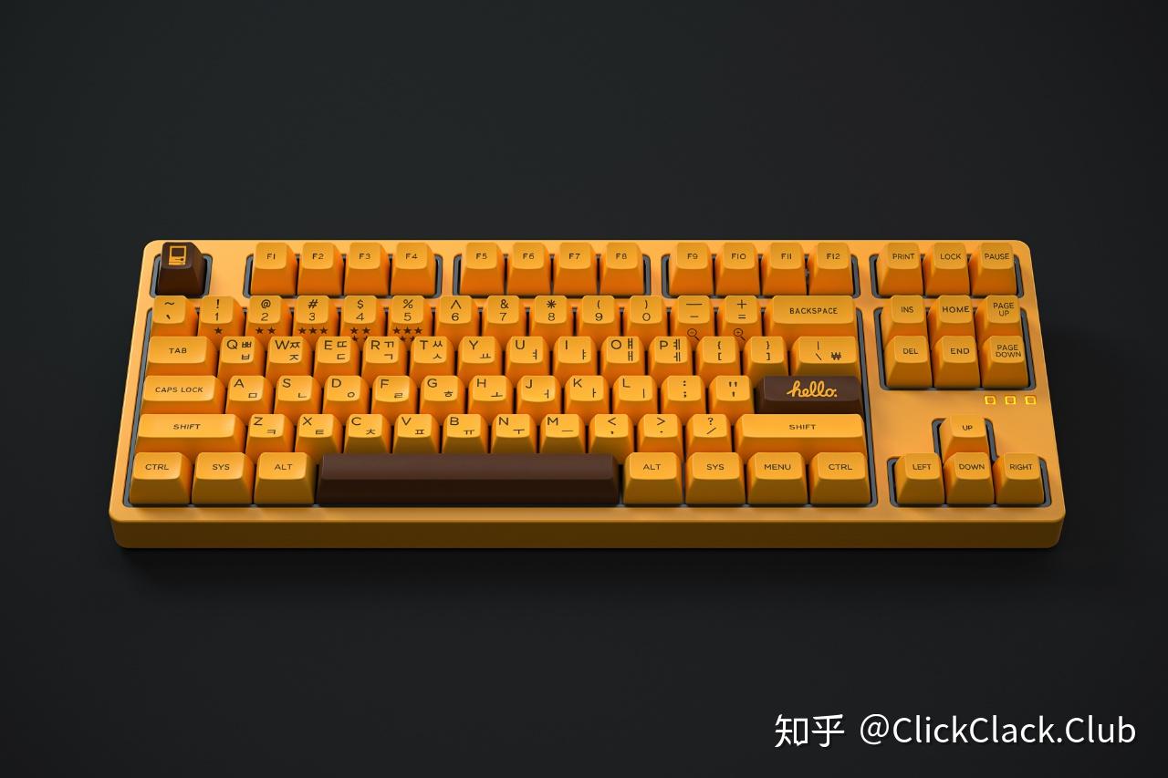 icsa二色成型复古键帽128kforbrwithkoreanalphas韩文字根