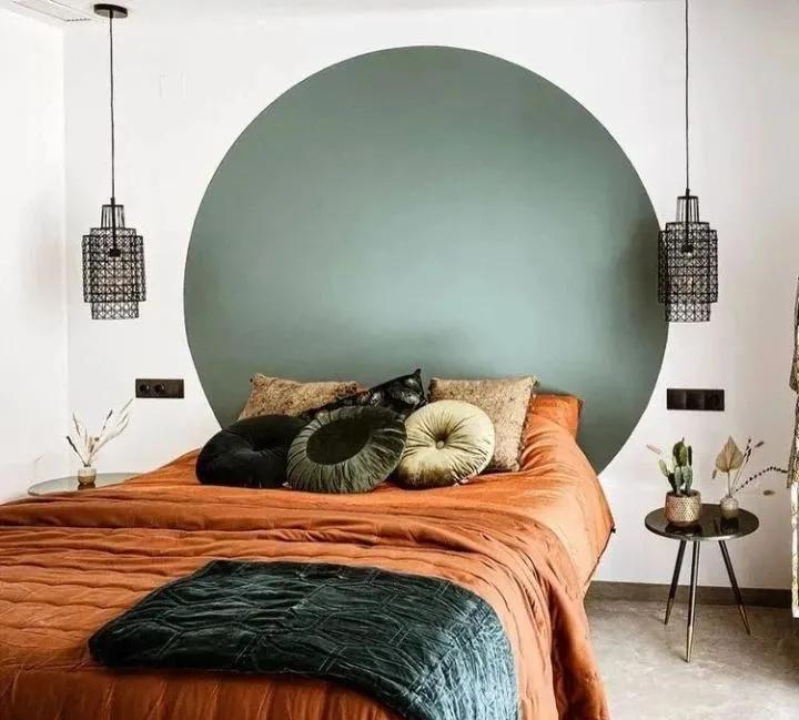 色彩创意床头背景墙设计打破常规的生活体验