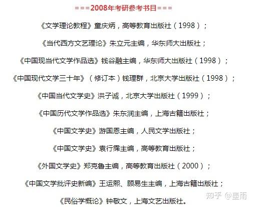 华东师范中国古代文学分数线招生人数参考书目