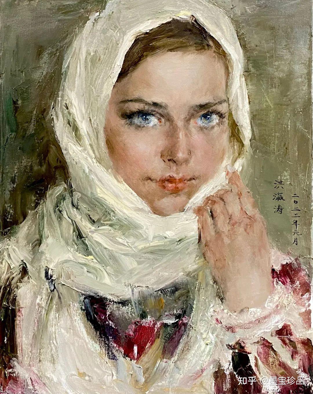 人物报道著名油画家洪瀛涛作品欣赏