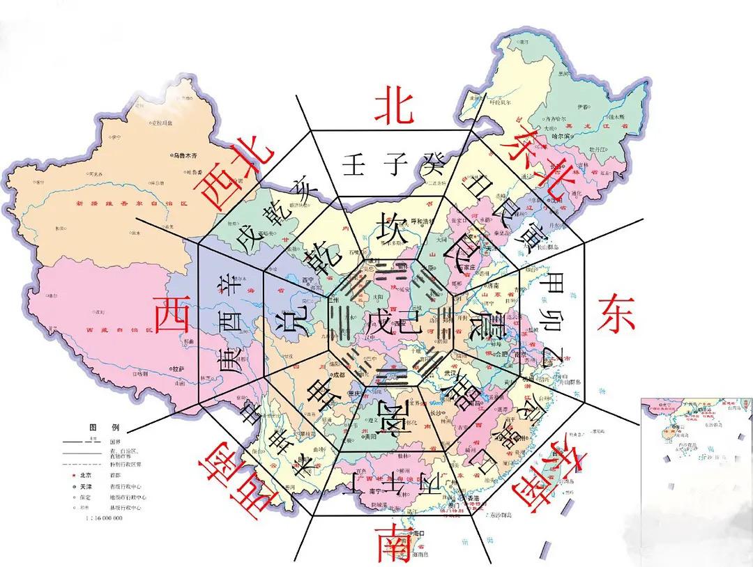 中国大陆的五行属性图 - 知乎