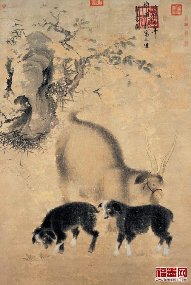 国画经典三羊开泰图名家，国画三羊开泰图欣赏 - 知乎