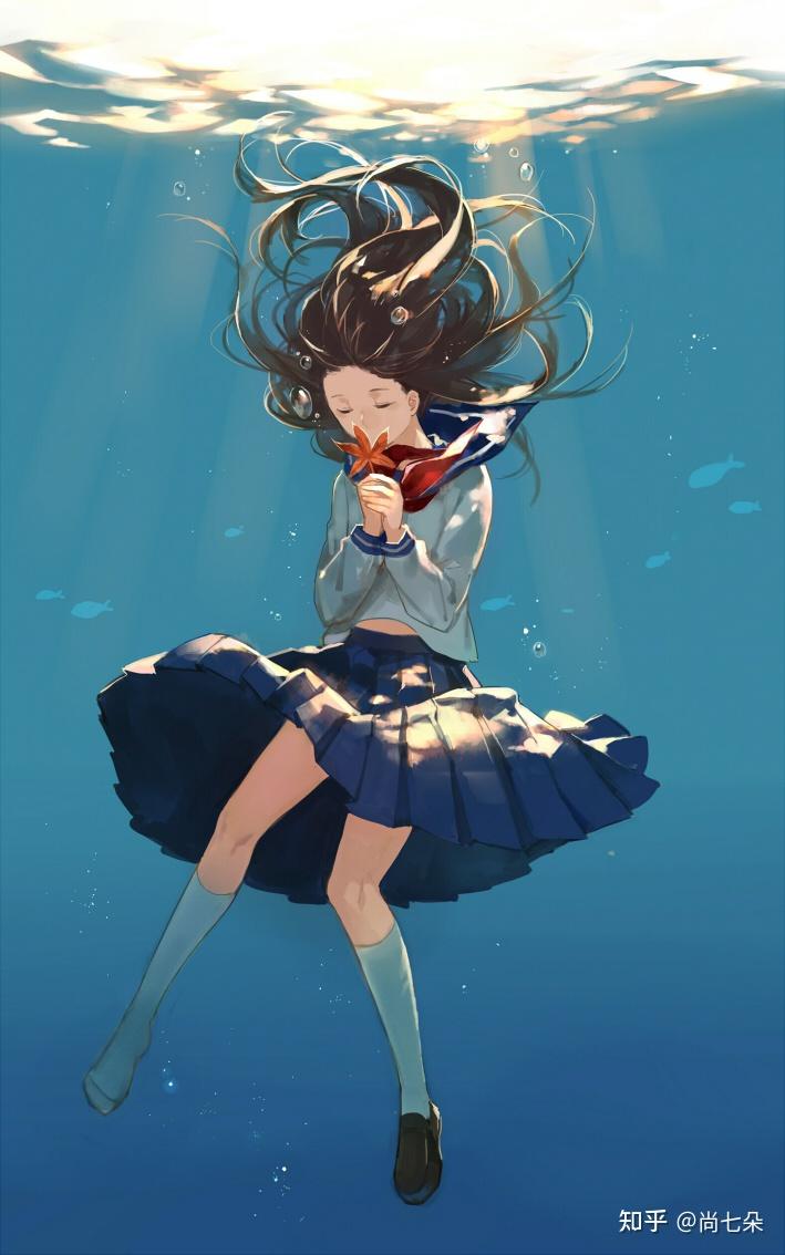 水手服女孩二次元漫画插画人物图片保存第五组 - 知乎