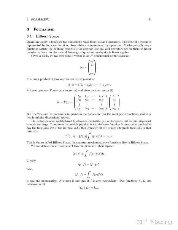 量子力学笔记：Formalism - 知乎