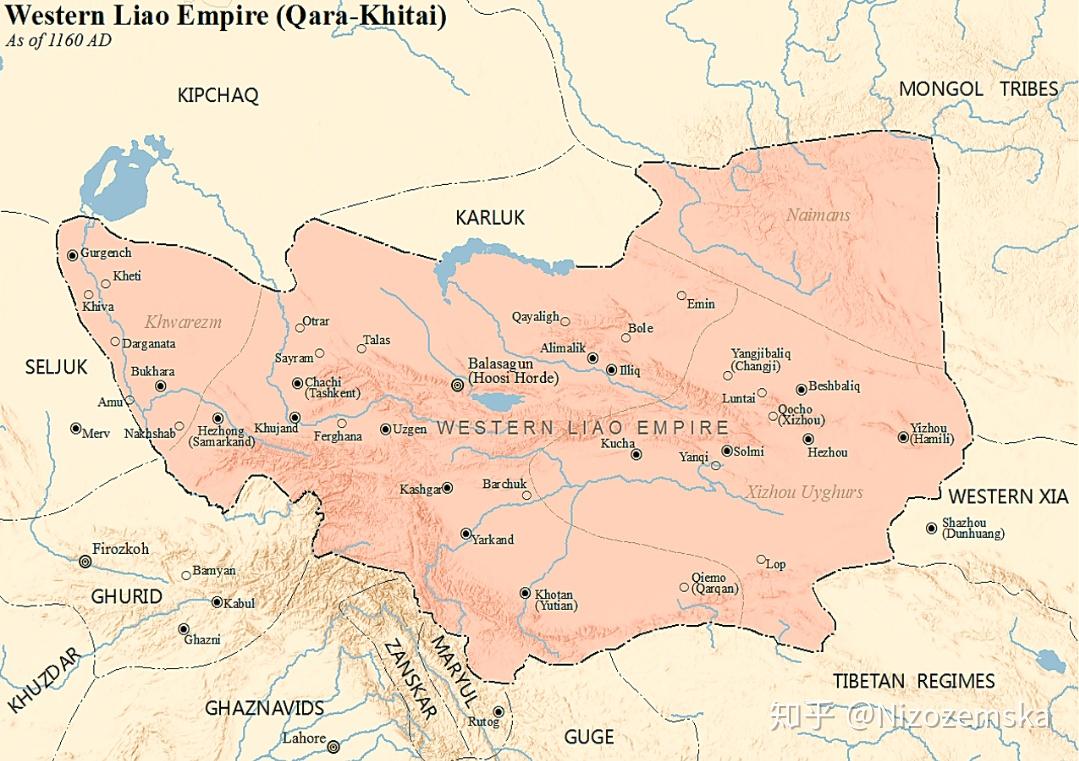 喀喇汗国地图图片