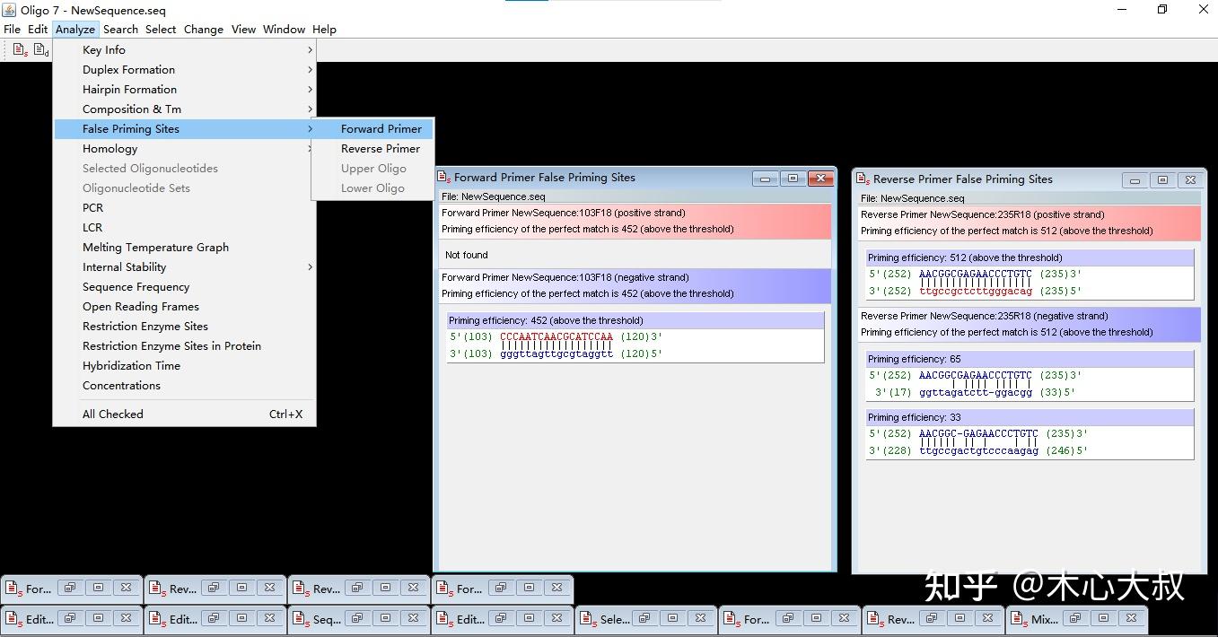 Oligo7引物分析评价和筛选流程 - 知乎