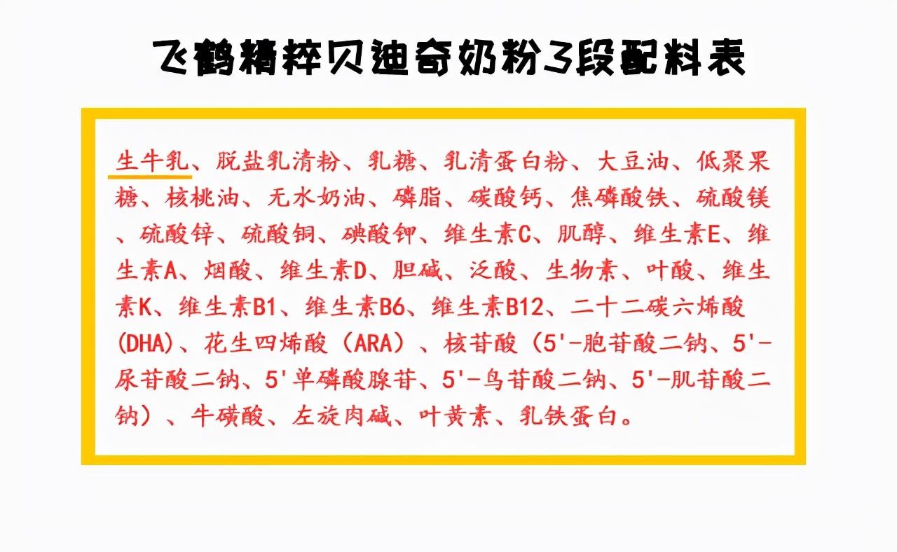 飞鹤精粹贝迪奇奶粉优缺点总结