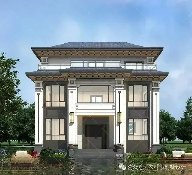 带电梯+复试客厅+三层新中式别墅，18套三层新中式带电梯自建房 - 知乎