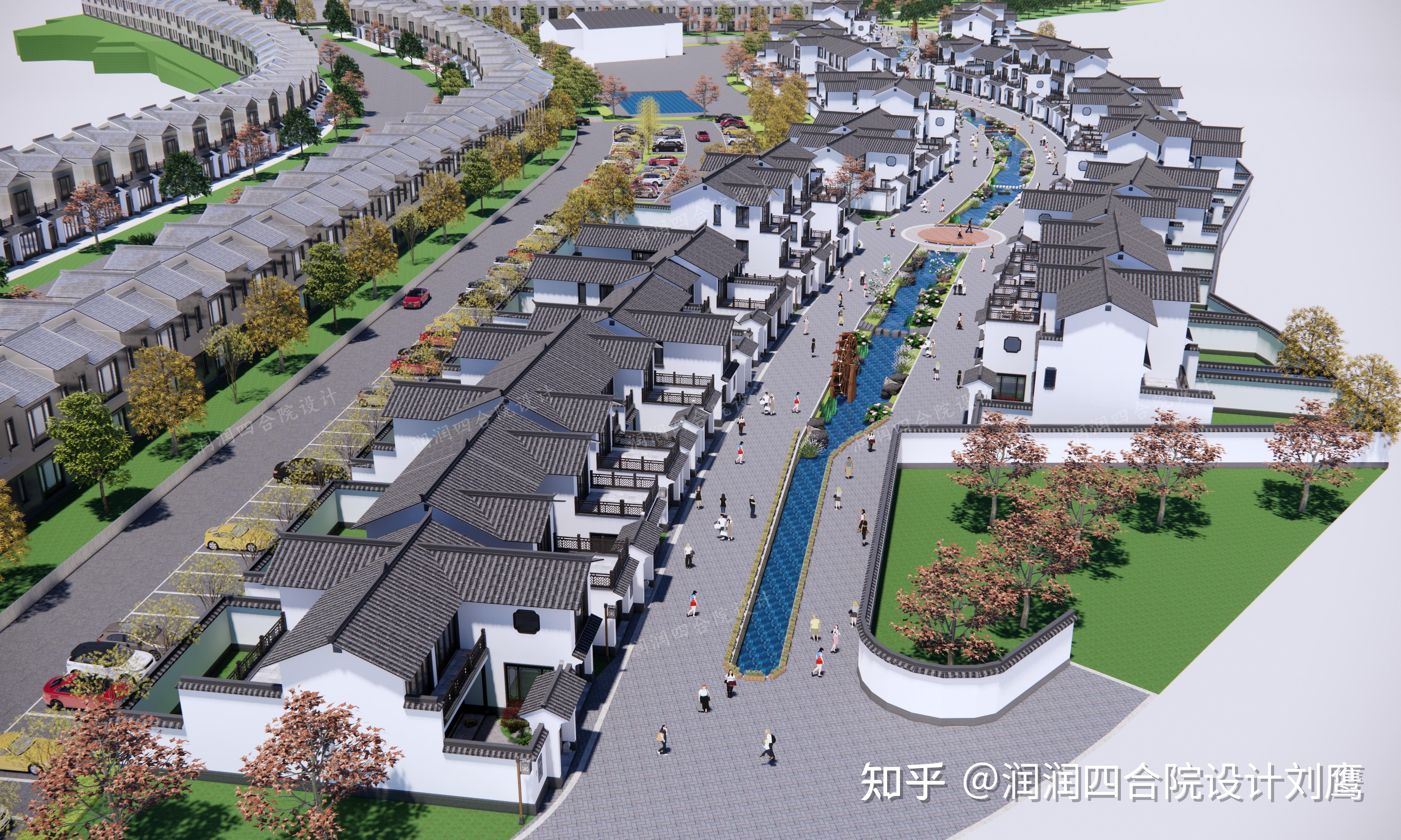 临街小户型新中式合院别墅区规划,6个户型带平面图 第二期——润润四合院设计刘鹰 - 知乎