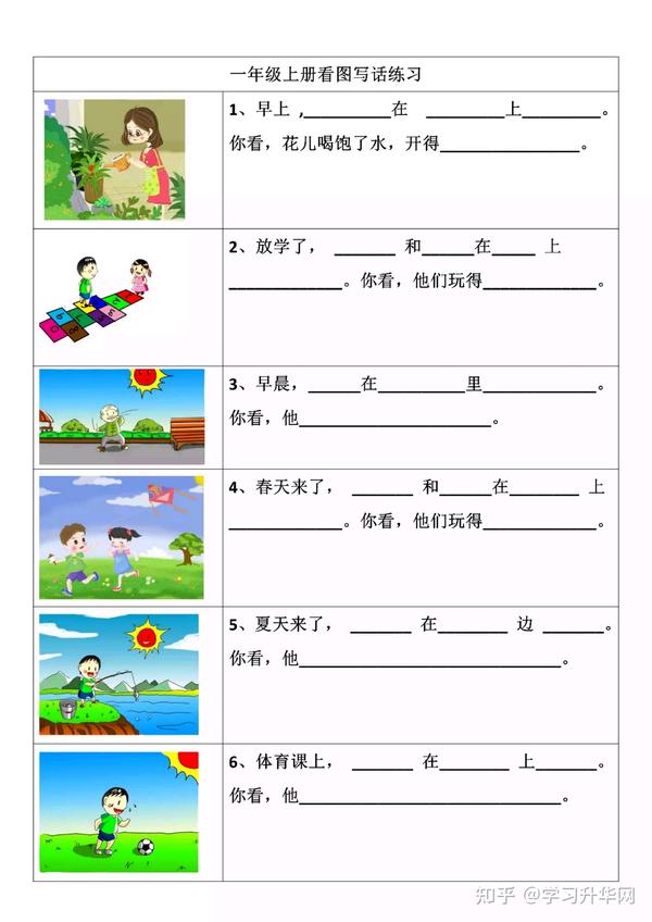 小学一年级看图写话图片全集,孩子考试不发愁,必须收藏 - 知乎