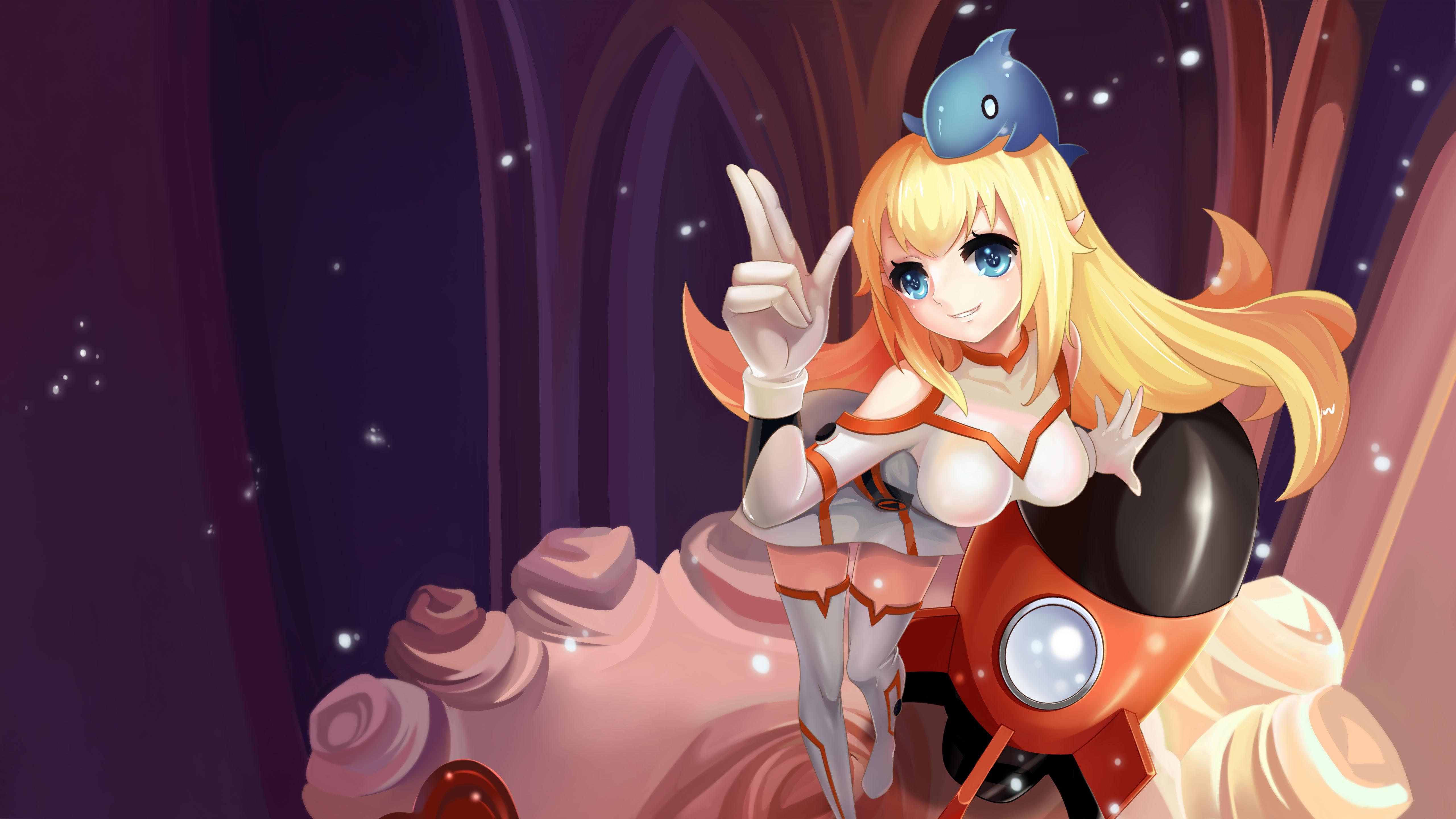 请问谁有斗鱼直播鲨鱼娘的壁纸或者qq表情啊