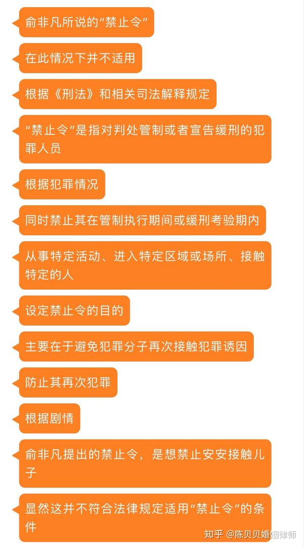 电视剧 第二次也很美 中 俞非凡为争儿子抚养权所述的 禁止令 是指什么 知乎