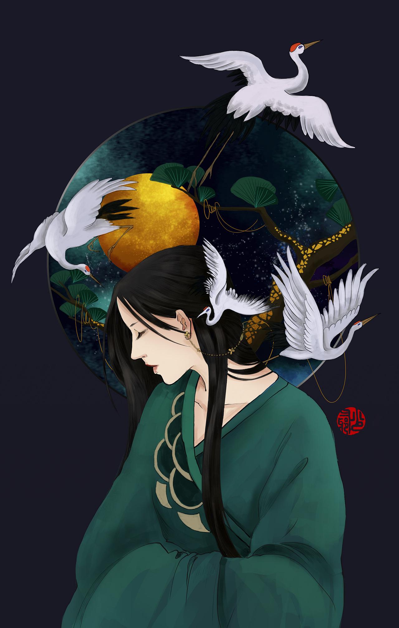 少女水彩手绘线稿卡通人物头像红色水彩绘画教程可爱|插画|其他插画|熊猫胖哒 - 原创作品 - 站酷 (ZCOOL)