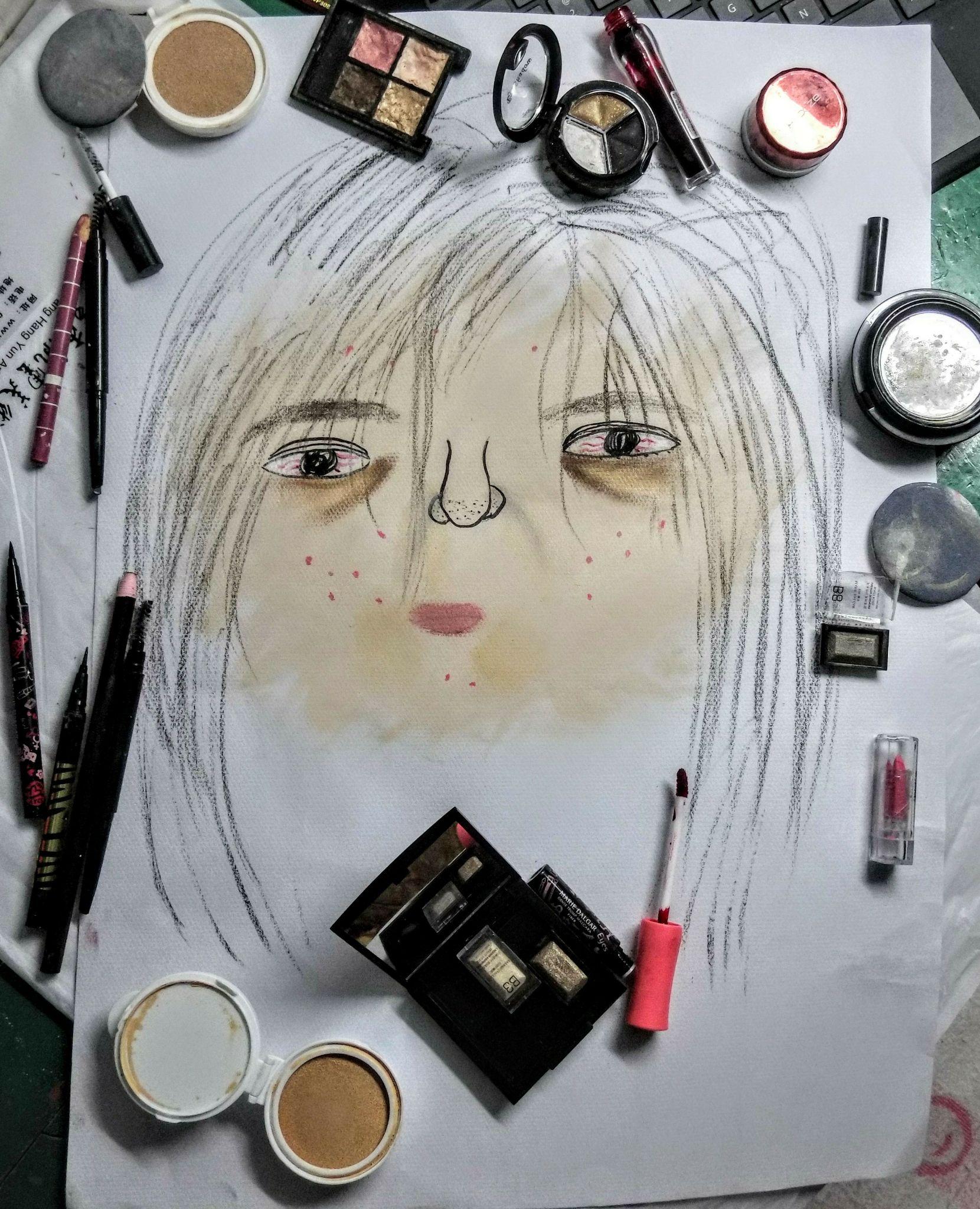 当代艺术:用化妆品画出你的素颜