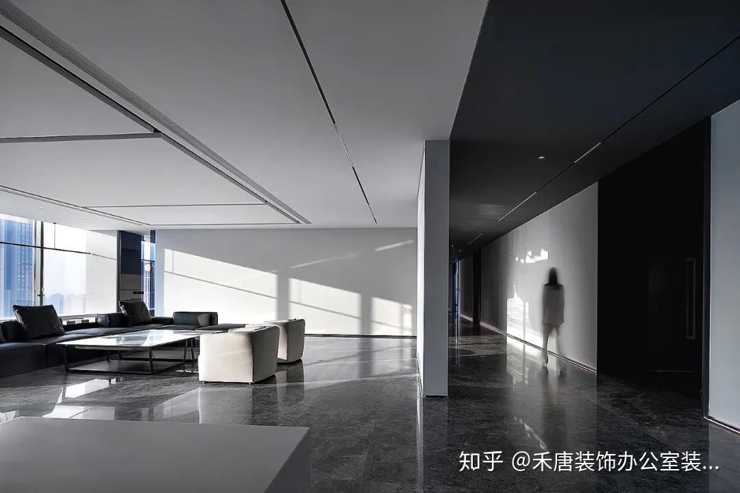 极简主义装修办公室黑白灰设计效果图 - 知乎