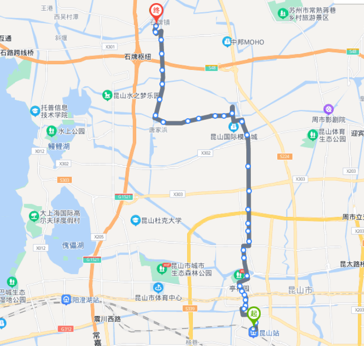 昆山100路公交车线路图图片