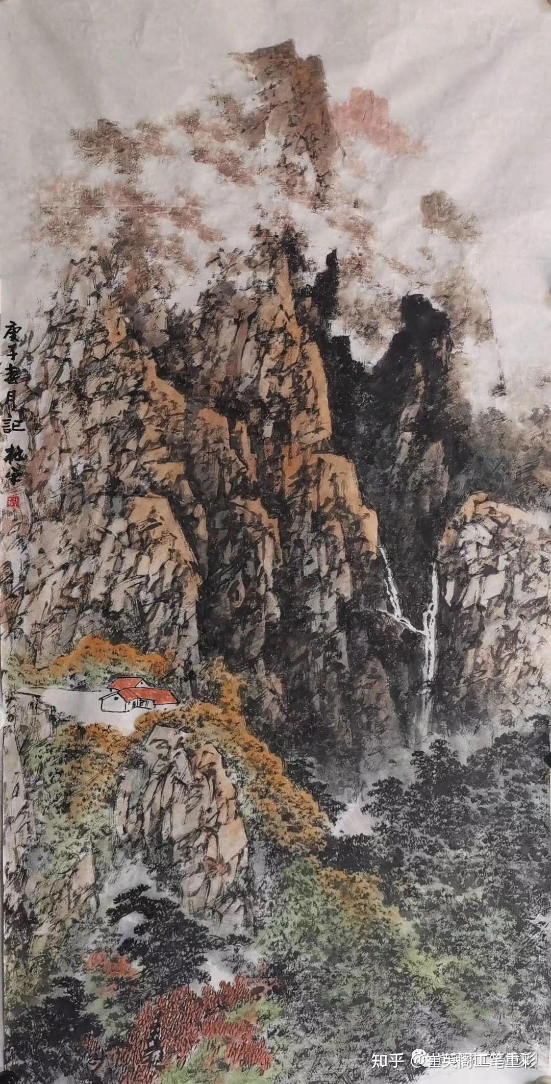 中国山水画作品选杜平山水画作品