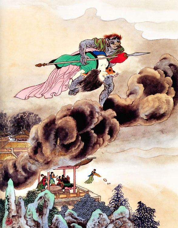 西游记原著十套珍稀古画插图第6869回朱紫国孙悟空医治君王心病心主