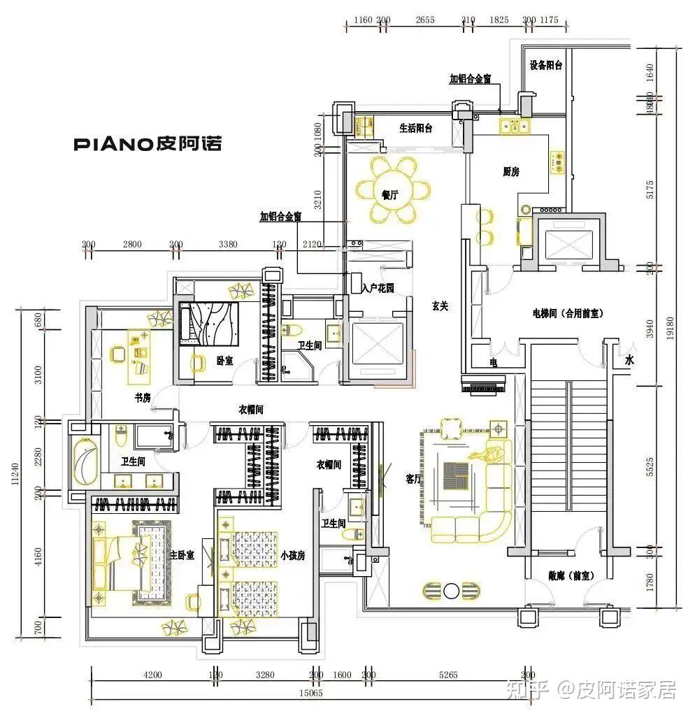 【皮阿诺定制】223m²三代同堂的极简温馨家，极简才是极美 - 知乎
