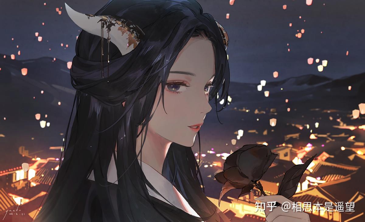 有没有那种动漫风的女头,高冷一点,最好是侧颜?