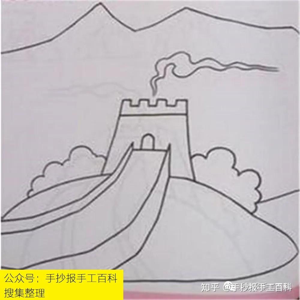 三国城墙简笔画图片