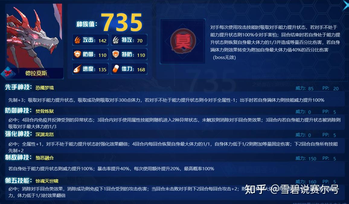 赛尔号灭世之龙实战解析比起大众735精灵讲它过了及格线