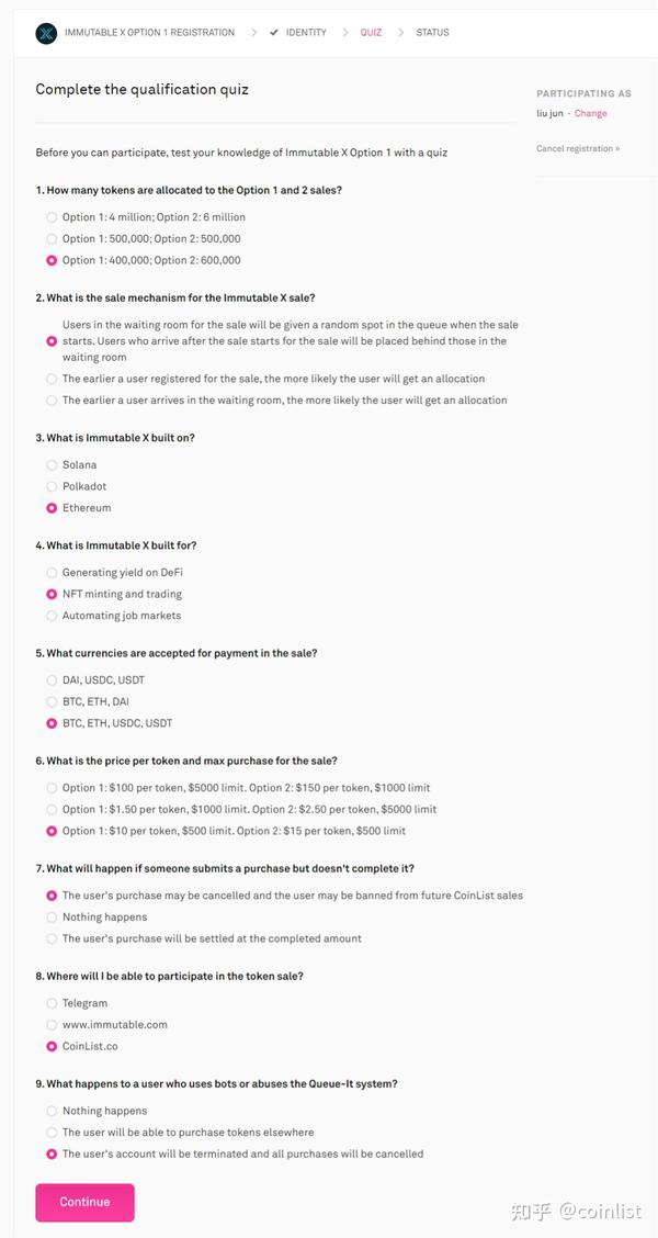 IMMUTABLE X COINLIST打新答案出炉！ 知乎