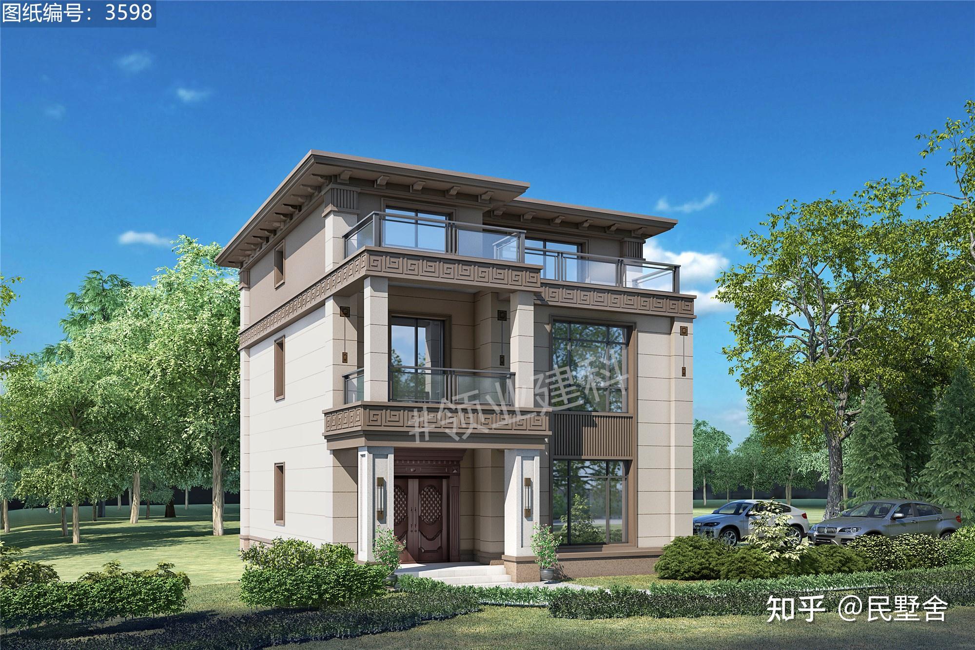 9米宽的三层别墅,经设计师修改后成农村热门户型,25万就能建