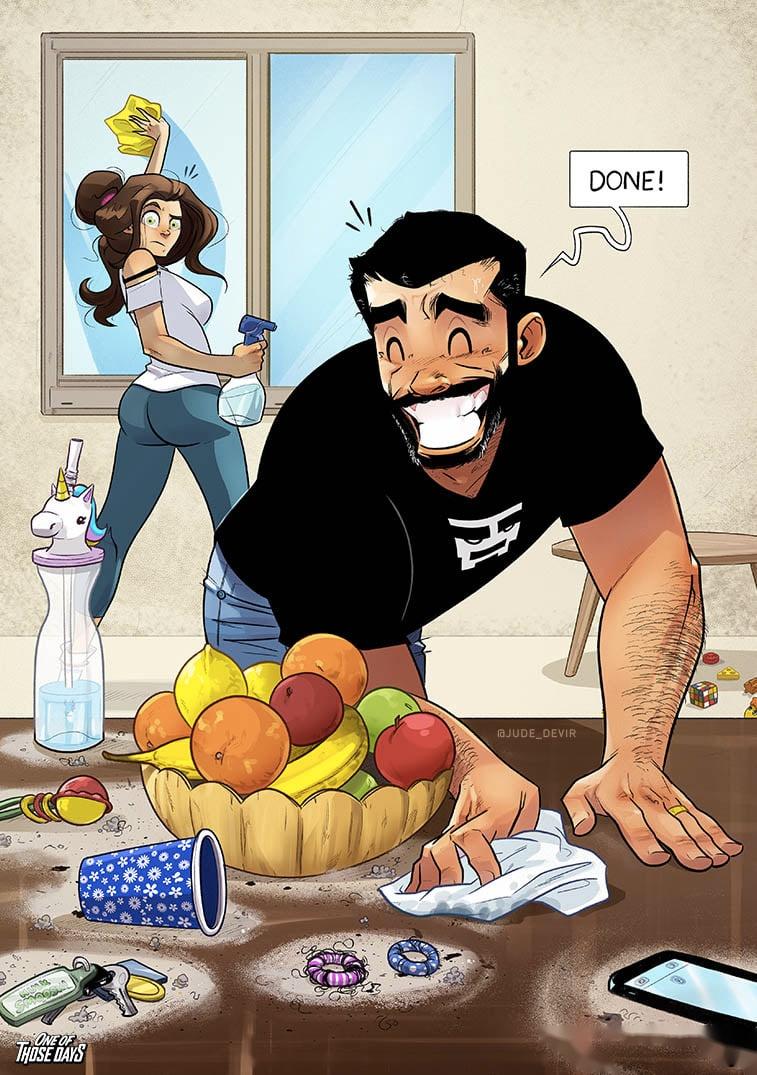 糙汉插画家最新作品讲述2娃的日常让人笑着笑着就哭了