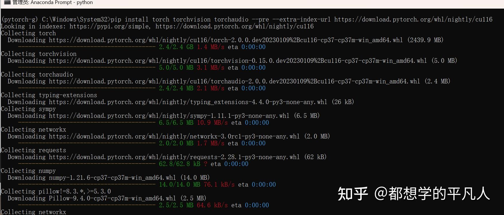 Anaconda pytorch cuda116 win11 